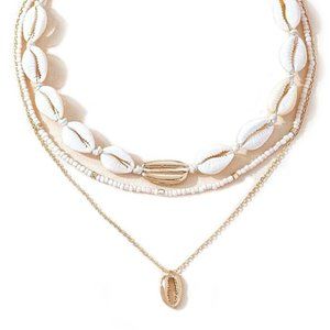 NEW! Seashell Layered Gold-Plated – Bohemian Beach Pearl Jewelry